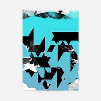 Geometric Abstract Blue Print