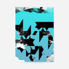 Geometric Abstract Blue Print