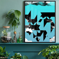 Geometric Abstract Blue Print