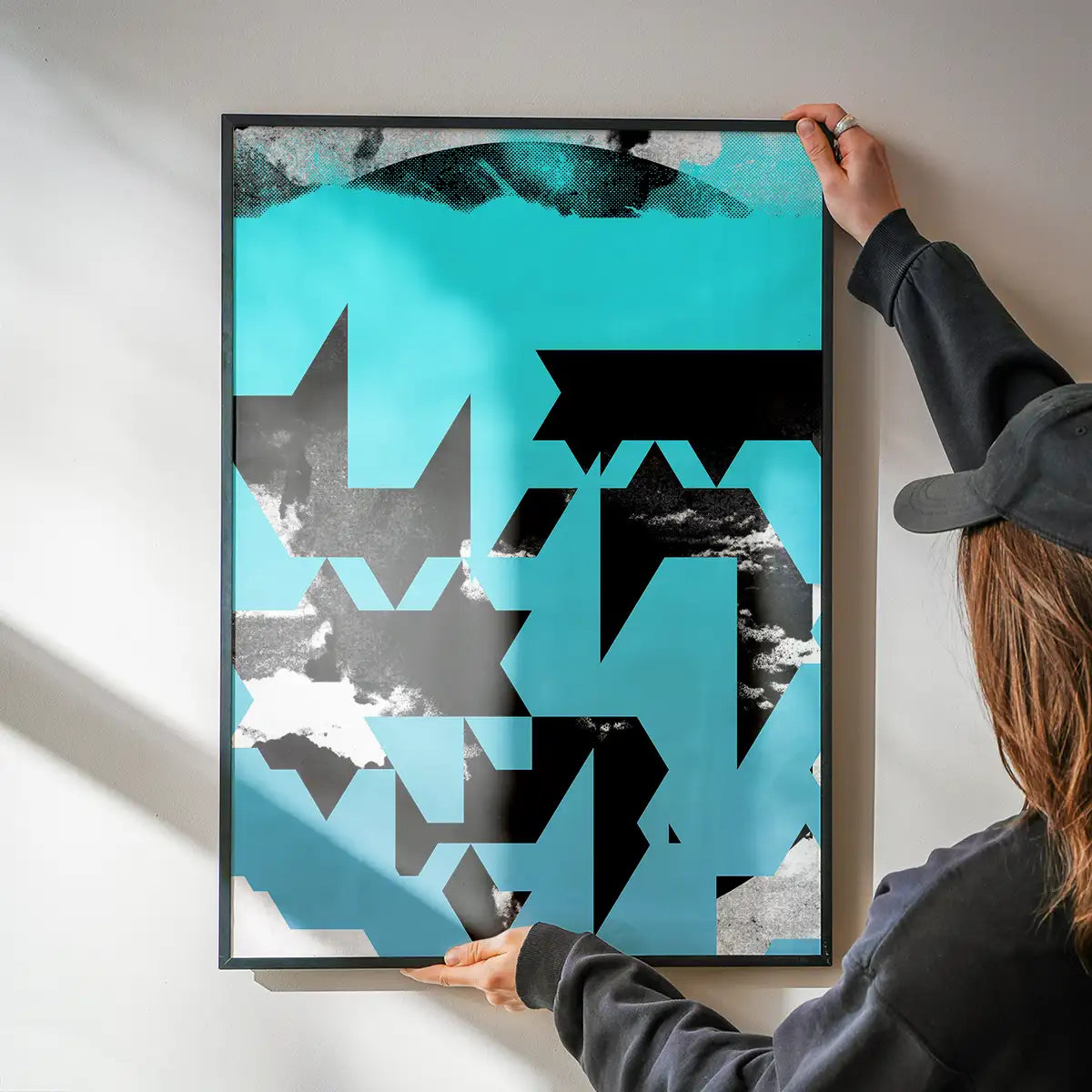 Geometric Abstract Blue Print