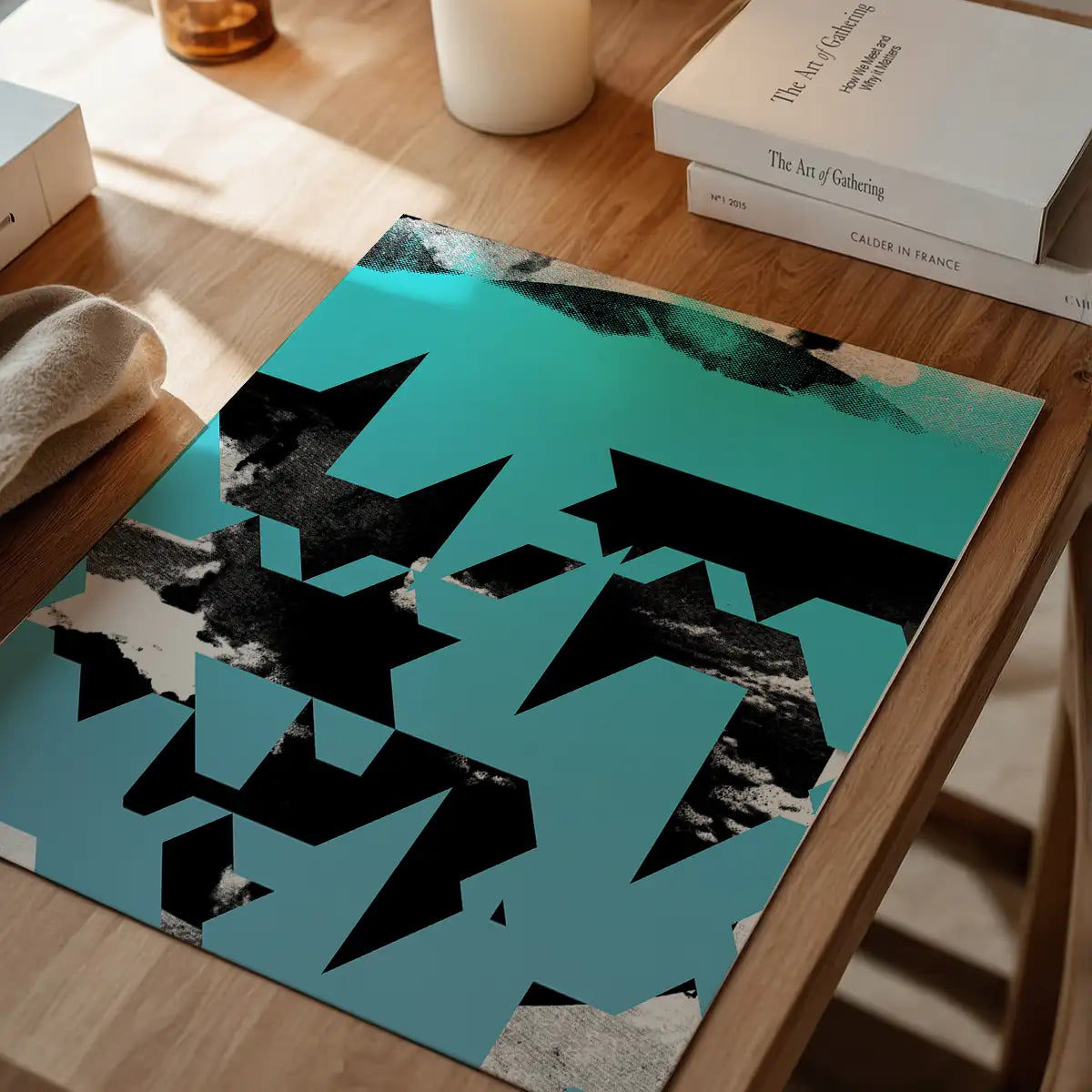 Geometric Abstract Blue Print