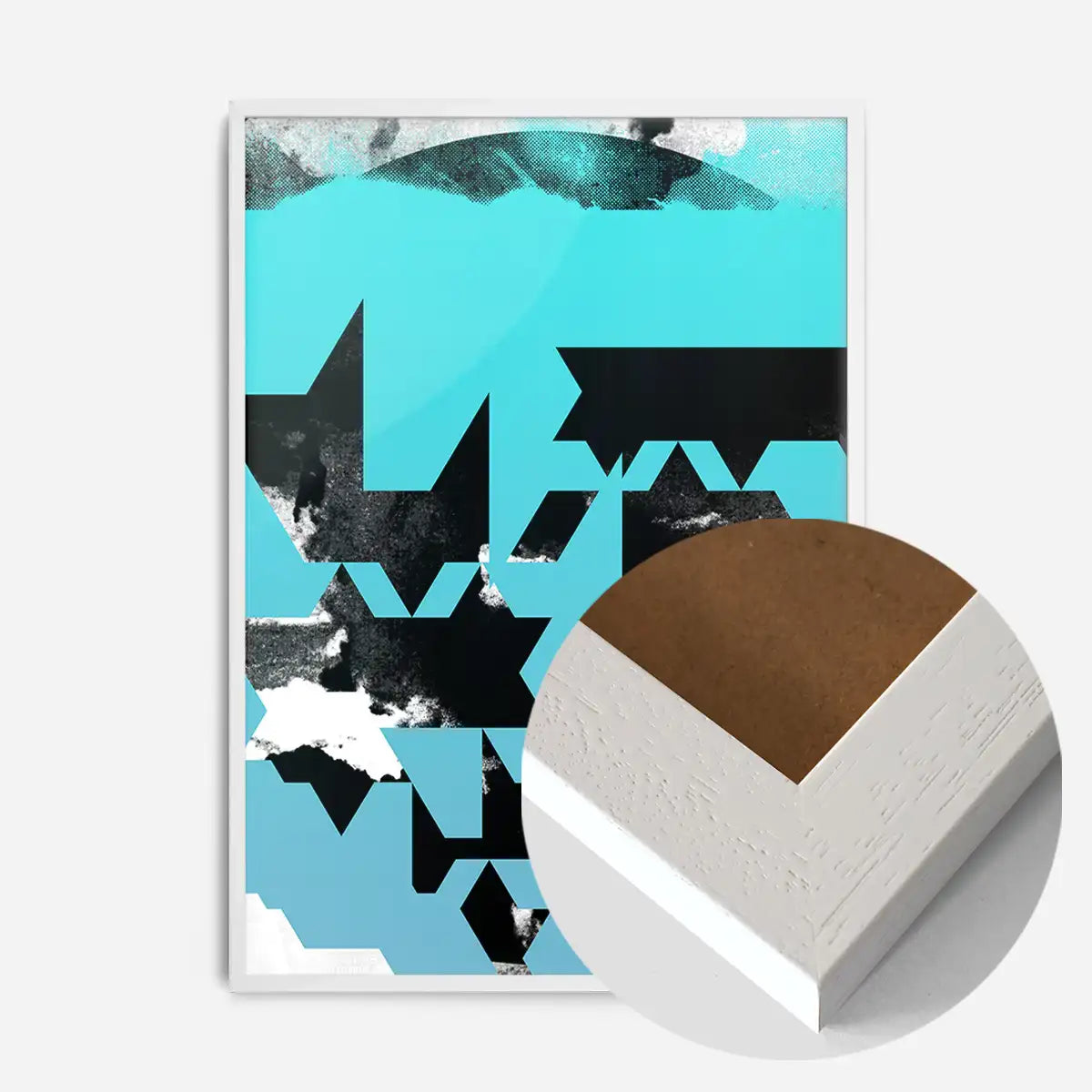 Geometric Abstract Blue Print