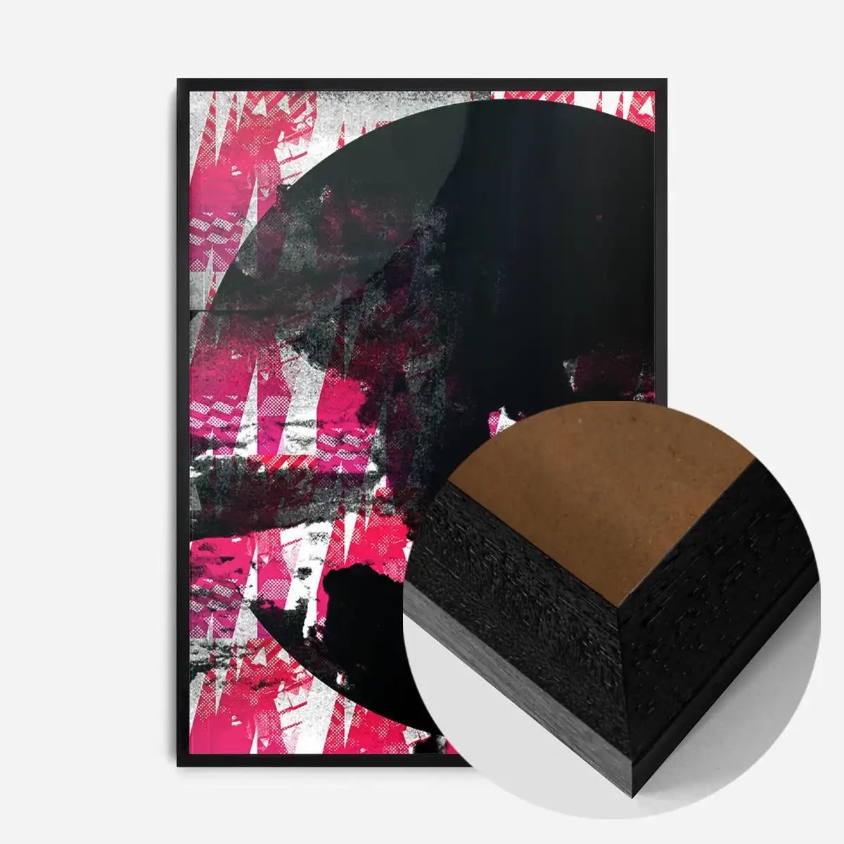 Geometric Moon Pink Print