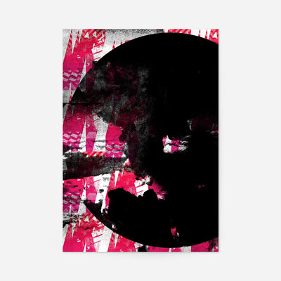 Geometric Moon Pink Print