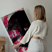 Geometric Moon Pink Print