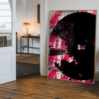 Geometric Moon Pink Print