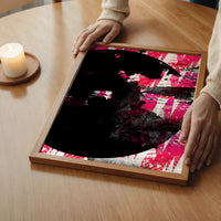 Geometric Moon Pink Print