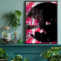 Geometric Moon Pink Print