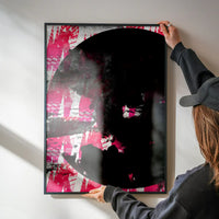 Geometric Moon Pink Print