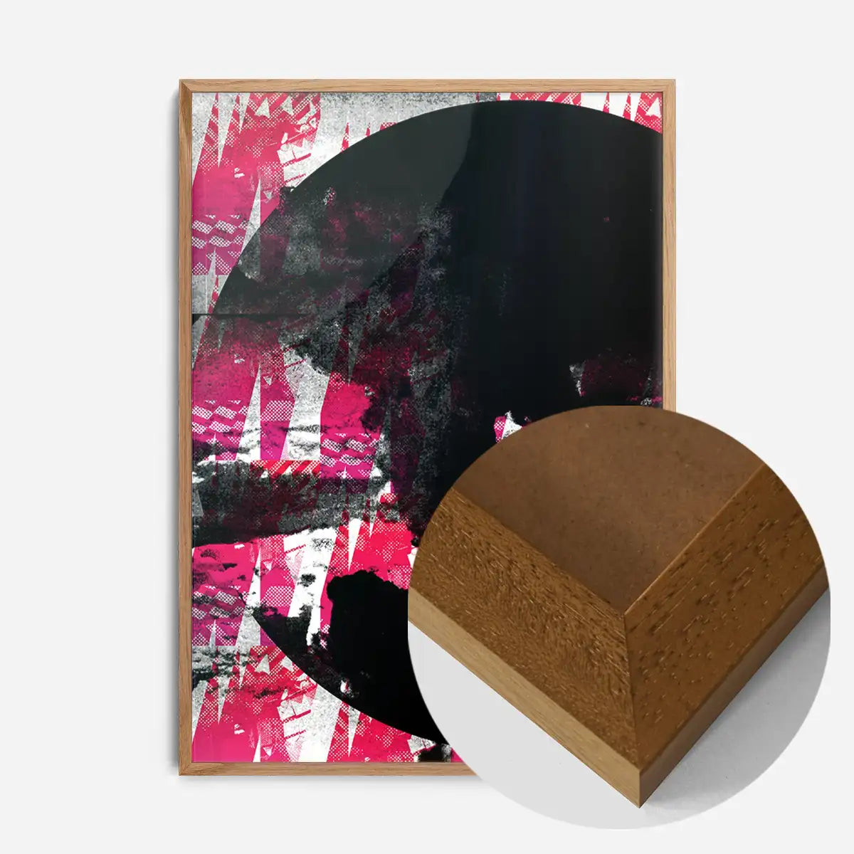 Geometric Moon Pink Print