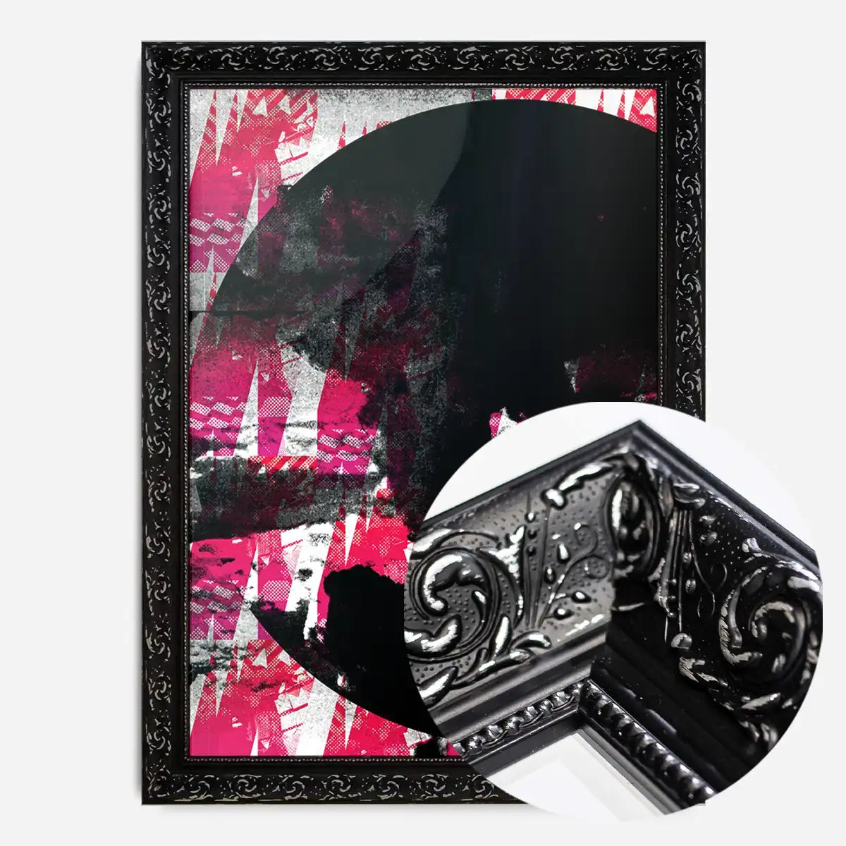 Geometric Moon Pink Print