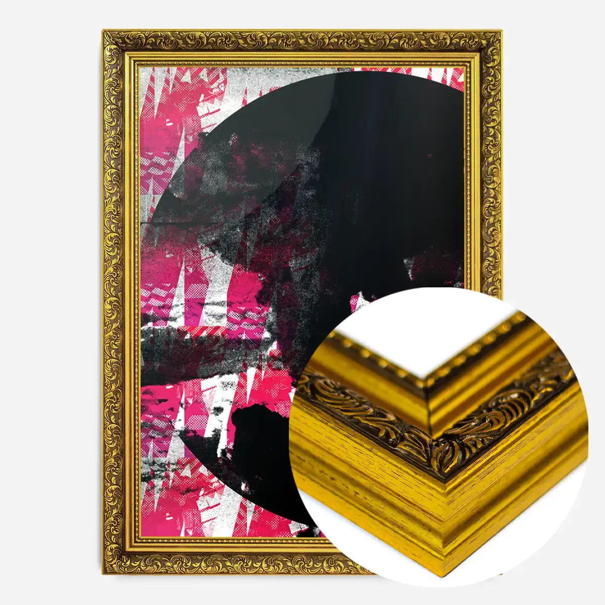 Geometric Moon Pink Print