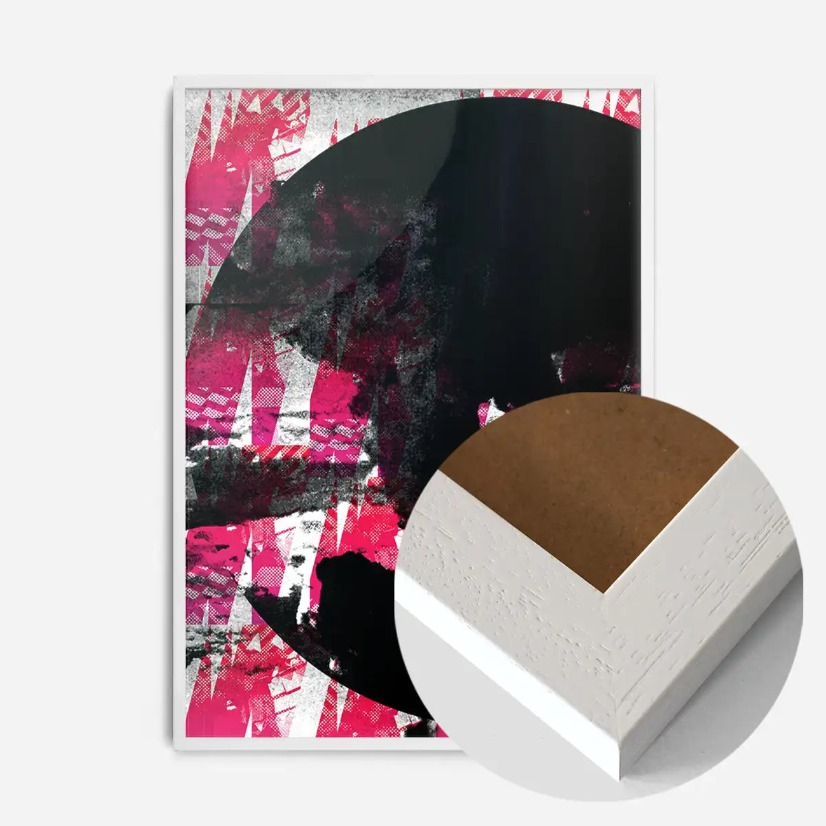 Geometric Moon Pink Print
