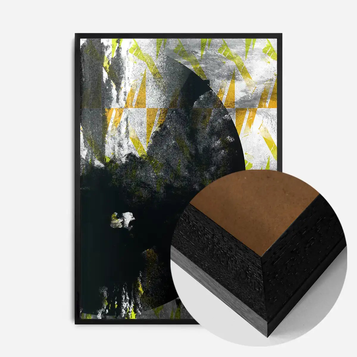 Geometric Moon Yellow Print