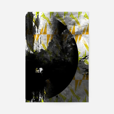 Geometric Moon Yellow Print