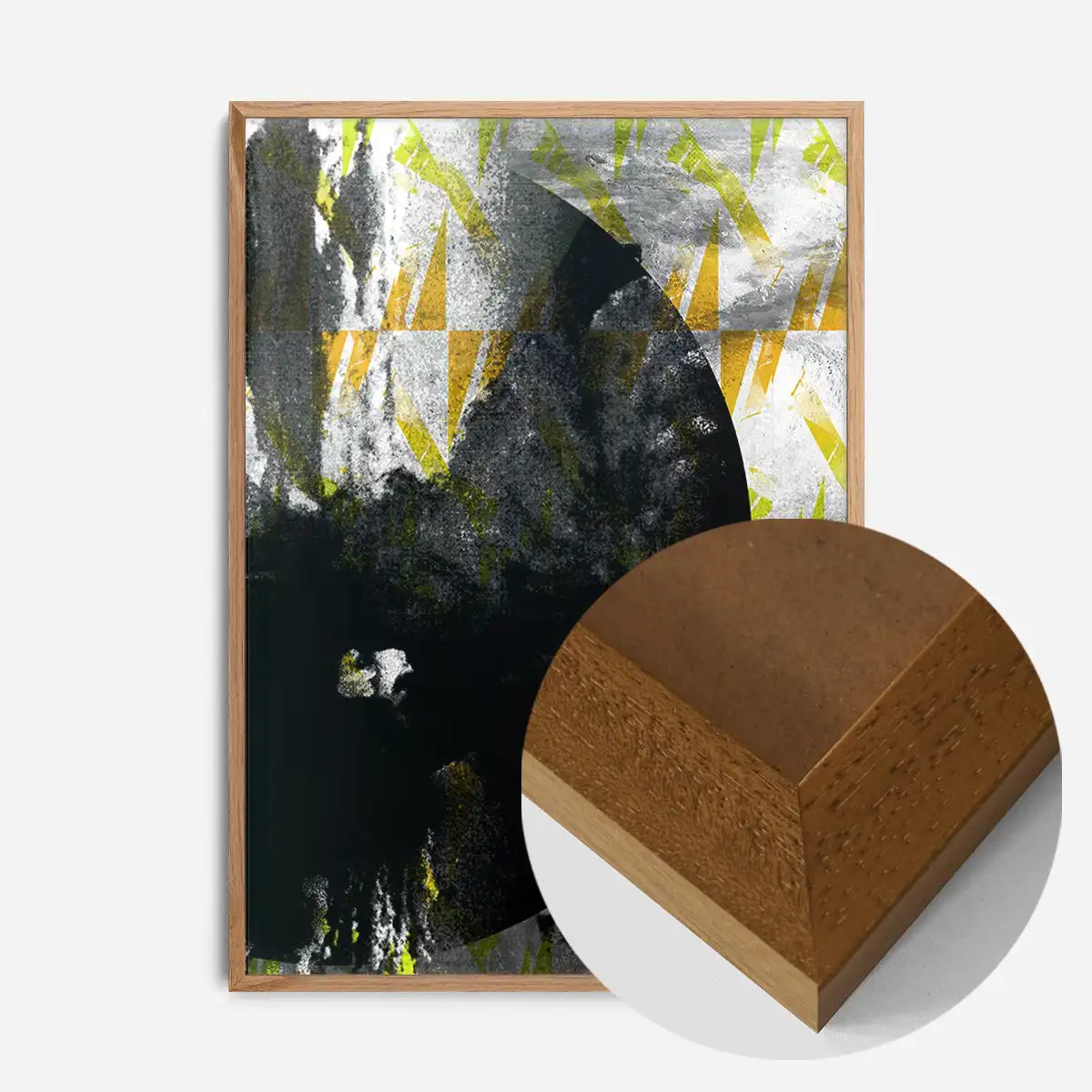 Geometric Moon Yellow Print