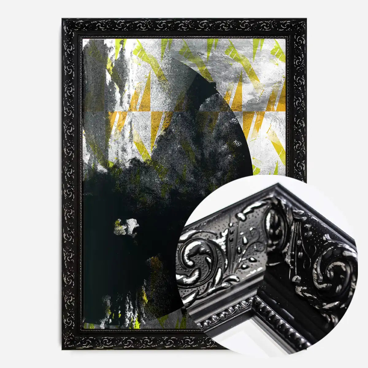 Geometric Moon Yellow Print