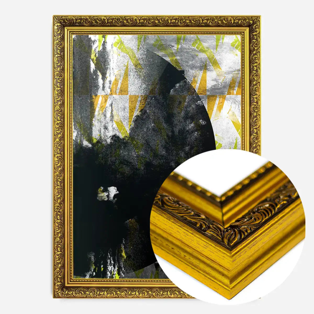 Geometric Moon Yellow Print