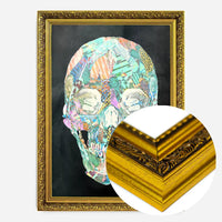 Geometric Pastel Pattern Skull Print