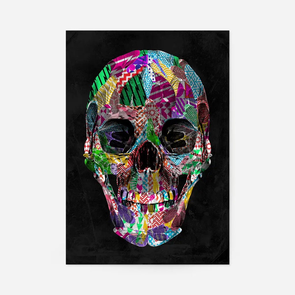 Geometric Pattern Skull Print