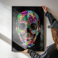 Geometric Pattern Skull Print