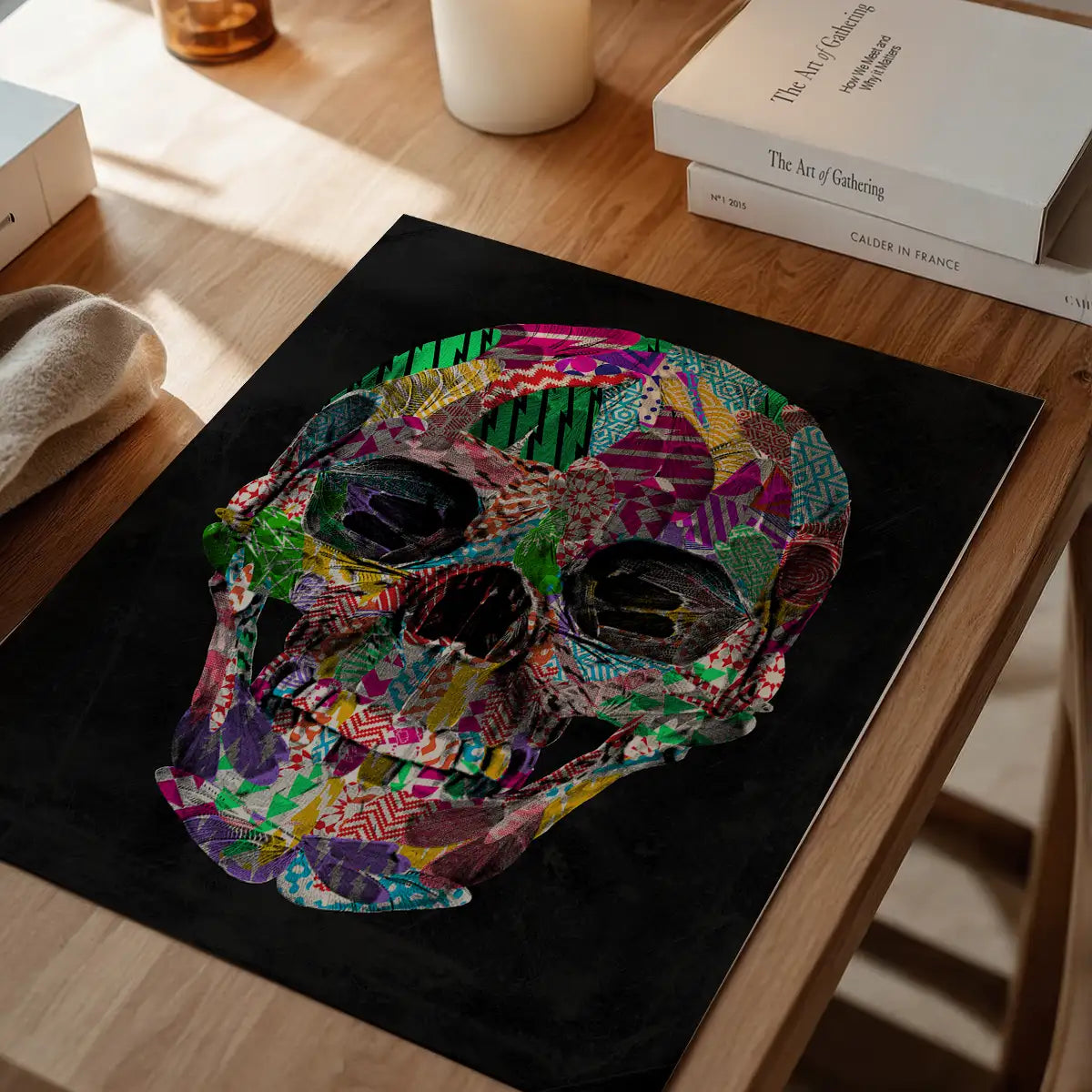 Geometric Pattern Skull Print