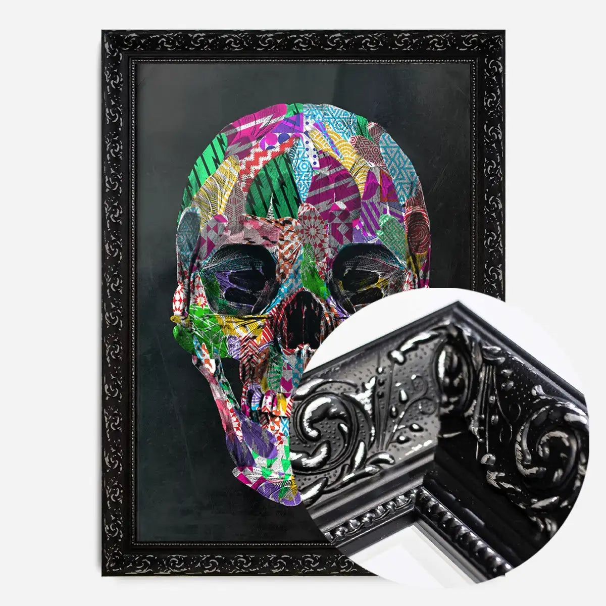Geometric Pattern Skull Print
