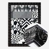Geometric Segments Black and White Print