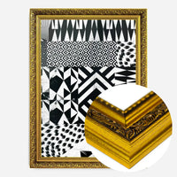Geometric Segments Black and White Print