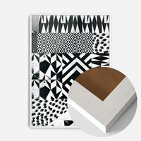 Geometric Segments Black and White Print