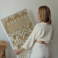 Geometric Segments Gold Print