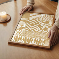 Geometric Segments Gold Print