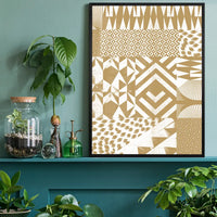 Geometric Segments Gold Print