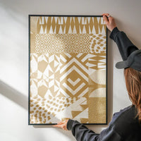 Geometric Segments Gold Print