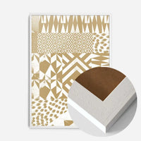Geometric Segments Gold Print
