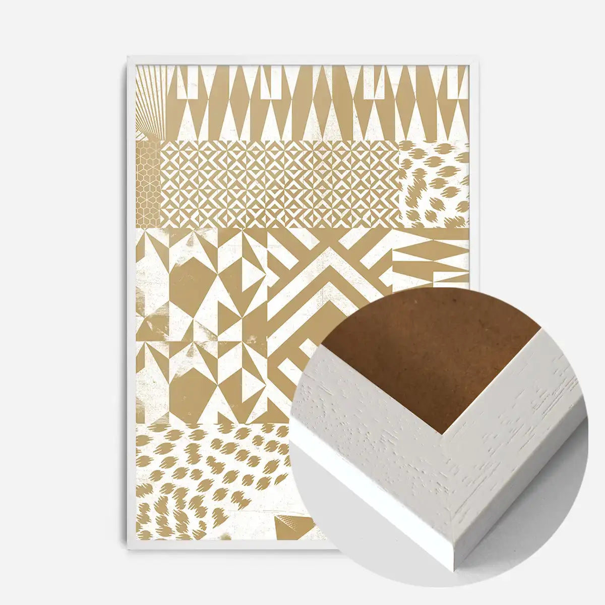 Geometric Segments Gold Print