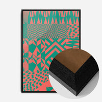 Geometric Segments Pink & Green Print