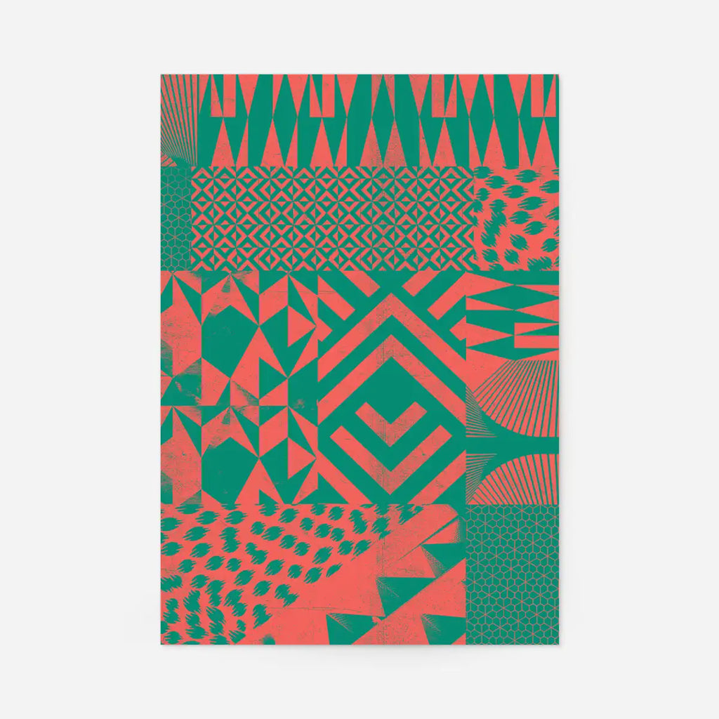 Geometric Segments Pink &amp Print