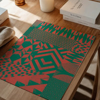 Geometric Segments Pink & Green Print