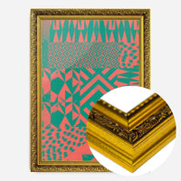 Geometric Segments Pink & Green Print
