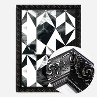 Geometric Triangles Black and White Print