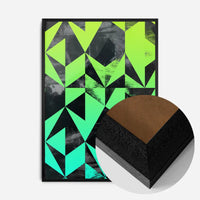 Geometric Triangles Green Print