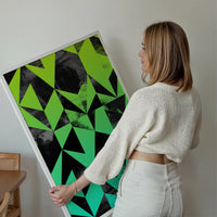 Geometric Triangles Green Print