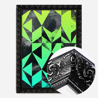 Geometric Triangles Green Print