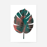 Oversized Tropical Leaf 1 White Print