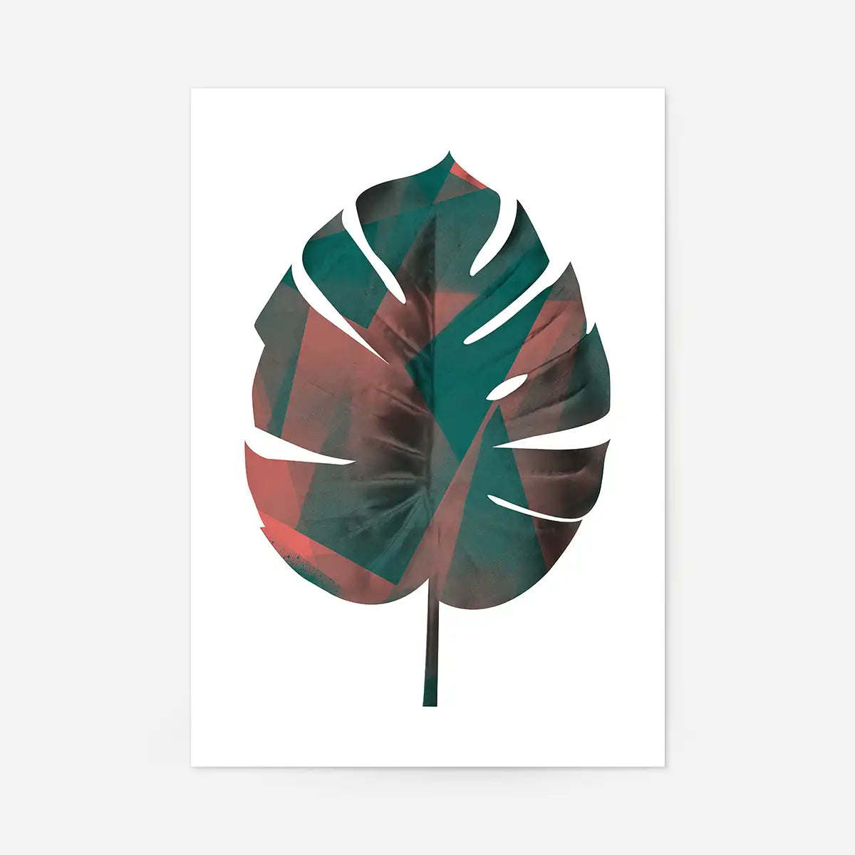 Oversized Tropical Leaf 1 White Print