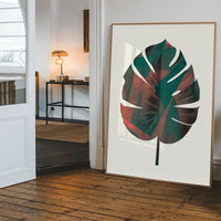 Oversized Tropical Leaf 1 White Print