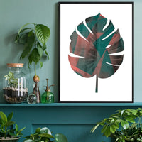 Oversized Tropical Leaf 1 White Print