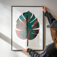 Oversized Tropical Leaf 1 White Print