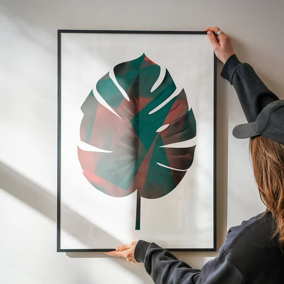 Oversized Tropical Leaf 1 White Print